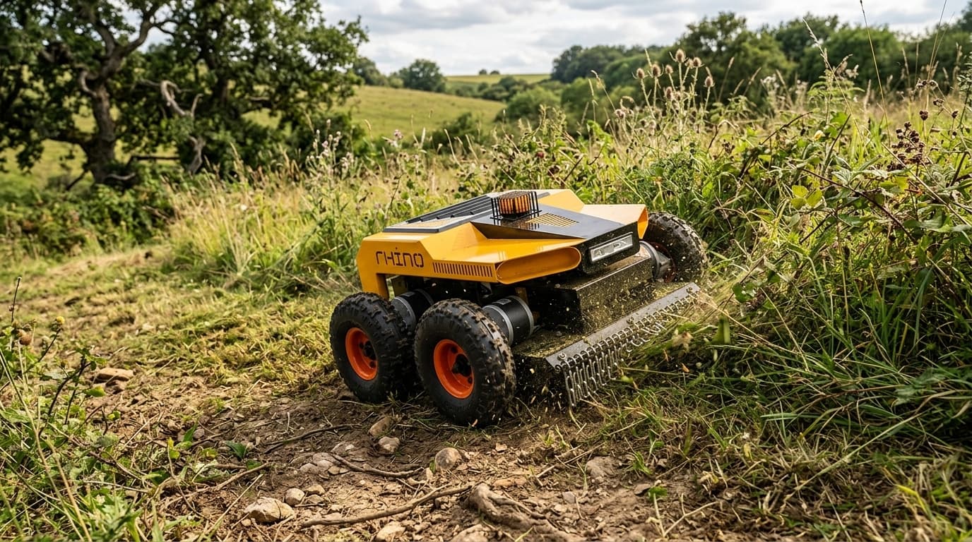 RH4X4-ELEC tondeuse électrique radioguidée en action